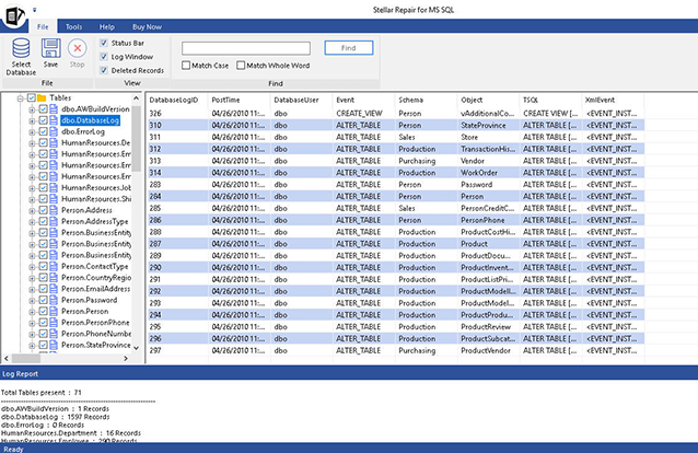 Stellar Repair for MS SQL screenshot