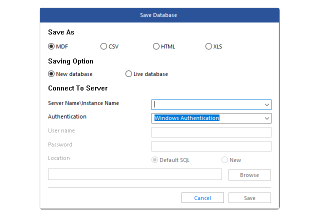 Stellar Repair for MS SQL screenshot