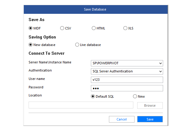 Stellar Repair for MS SQL screenshot